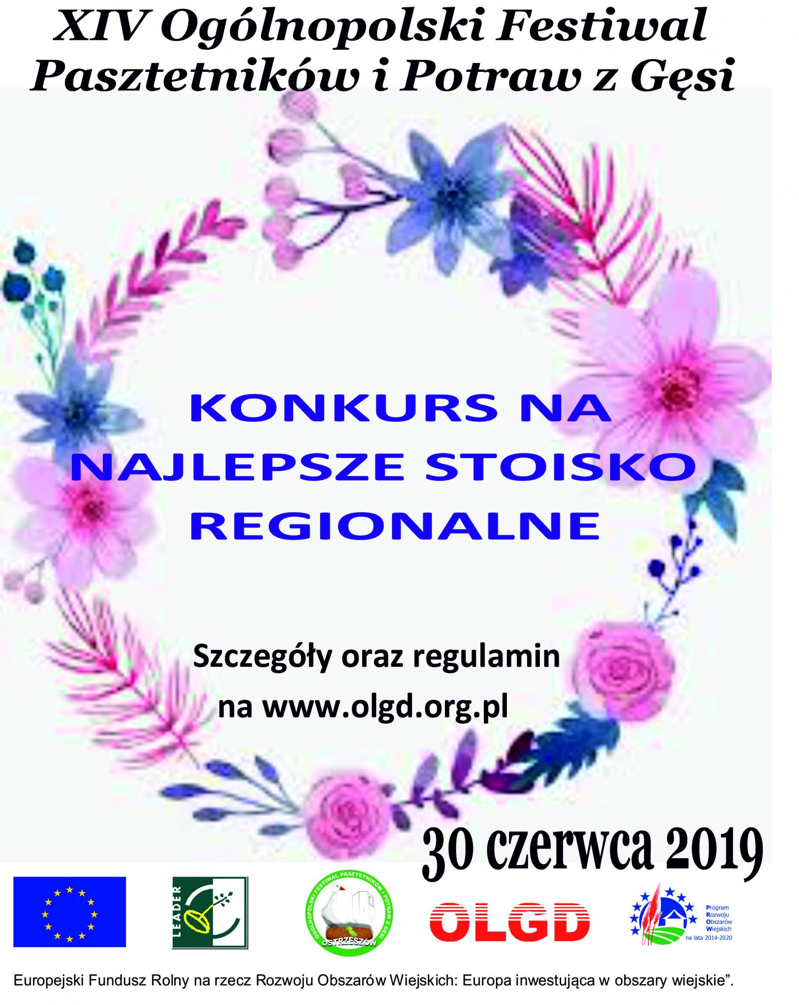 Plakat konkurs stoisko regionalne